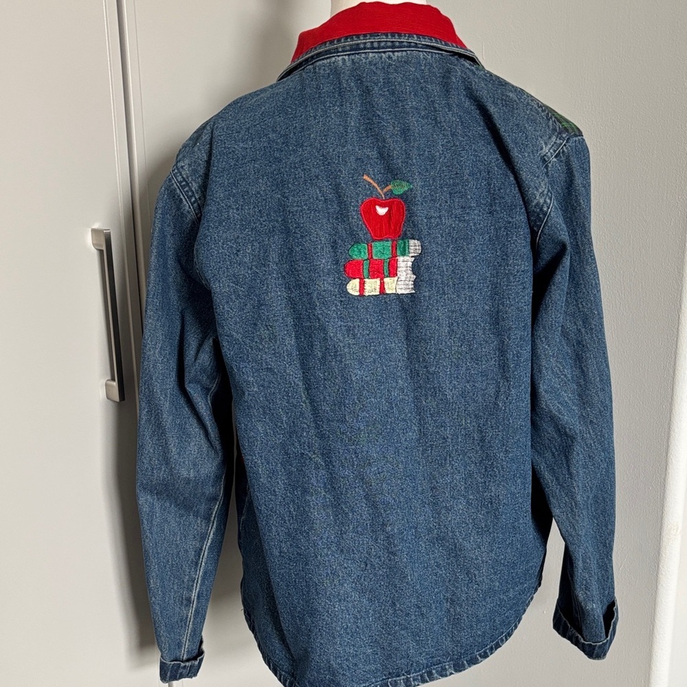 Vintage Patchwork Denim Back to School Keren Hart Jacket - Picture 5 of 15